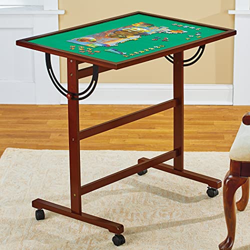 Collections Etc Adjustable Portable Jigsaw Puzzle Tilting Table Brown Collections Etc