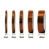 selizo High Temp Tape, 5 Pack Multi – Sized 1/8”, 15/64”, 15/64”, 15/32”, 5/64”, Heat Resistance Up to 280℃ (536℉) selizo