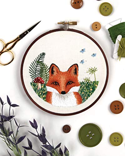 Animal Embroidery Workbook: Step-by-Step Techniques & Patterns for 30 Cute Critters & More (Landauer) Designs include Foxes, Sloths, Hedgehogs, Giraffes, Cats, Chickadees, Pandas, Bees, Flowers & More Fox Chapel Publishing