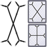 Bed Sheet Holder Straps - Sheet Straps Adjustable Bed Sheet Clips Fasteners Keep Sheets Stays in Place,2Pcs/Set Black Siaomo