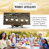 Jeweidea Personalized Family Sign with 2-9 Names Custom Wooden Tree of Life Frame Engraved Wood Plaques Decor Birthday Gift for Mother Women Jeweidea