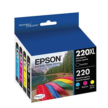 EPSON 220 DURABrite Ultra Ink High Capacity Black & Standard Color Cartridge Combo Pack Works with WorkForce WF-2630, WF-2650, WF-2660, WF-2750, WF-2760, Expression XP-320, XP-420, XP-424 Epson