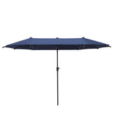 HERA'S PALACE 13 ft Rectangle Patio Umbrellas, Large Outdoor Umbrella with Crank, Powerful UV Protective, Table Umbrella Outdoor Patio for Backyard, Pool, Garden, Deck HERA'S PALACE