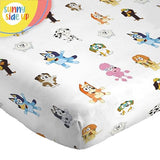 Sunny Side Up Bluey & Friends Full Sheet Set - 4 Piece Kids Bedding Set Includes Pillow Cover - Super Soft Microfiber Sheets Sunny Side Up