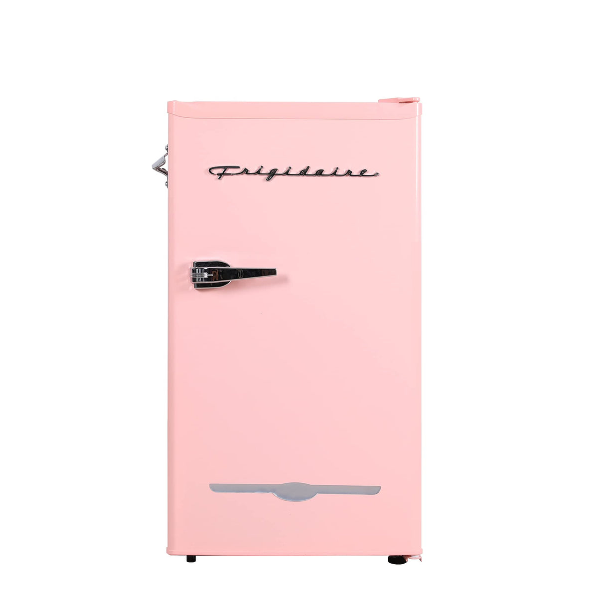 Frigidaire Retro Compact Fridge with Chiller, 3.2 cu ft Countertop Fridge with Built-In Bottle Opener, Compact Refrigerator for Office, Bedroom, Dorm Room or Cabin - 16.5"D x 19"W x 31"H (Pink) Frigidaire