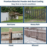 Fixmend Fence Post Repair Kit, Heavy Duty Fence Post Anchor, 2 Pack Fence Post Stakes Ground Spike for Repairing Tilted or Broken Wooden Posts Fixmend