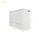 Harper & Bright Designs Full Size Murphy Bed Wall Bed with Storage Drawers and a Set of Sockets & USB Ports, Pulley Structure Design, Space-Saving for Multipurpose Guest Room or Home Office, White Harper & Bright Designs