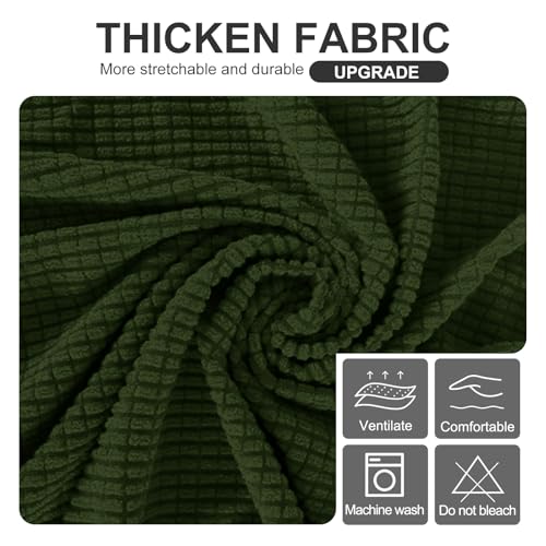 U-NICE HOME Stretch Futon Cover Armless Bed Slipcover - Soft Jacquard Fabric Washable for Pet Friendly, Bronze Green U-NICE HOME