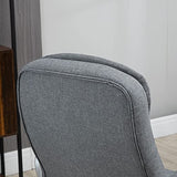 Vinsetto High Back Home Office Chair Executive Computer Chair with Adjustable Height, Upholstered Thick Padding Headrest and Armrest - Grey Vinsetto