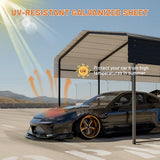 HEYTOWN Metal Carport 13 * 20 FT Heavy Duty Carport Canopy with Galvanized Steel Roof Multi-Use Shelter Outdoor Portable Garage for Car, Boat, Pickup and Tractor HEYTOWN