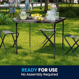 Flash Furniture Dunham 2.83' Square Plastic Folding Event Table with Carrying Handle, Bi-Fold Banquet Table for Indoor/Outdoor Events, Dark Gray Flash Furniture