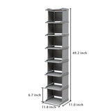 MADSOUKY Shoe Rack Tower 8 Tiers DIY Narrow Stackable Free Standing Skinny Shoes Cubby Storage Shelf Organizer for Entryway Hallway Garage MADSOUKY