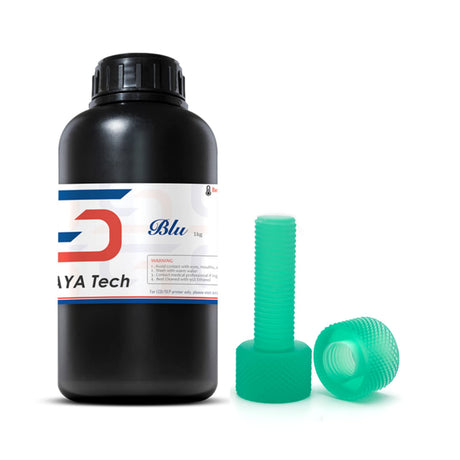 Siraya Tech Blu - Tough Resin 3D Printing with High Toughness Resolution Strong and Precise 405nm UV-Curing 3D Resin for LCD DLP (Emerald Blue, 1kg) Siraya Tech