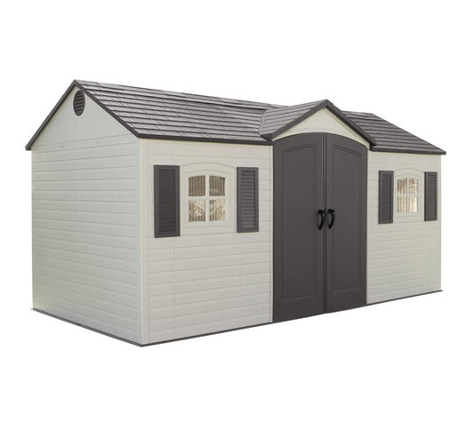 Lifetime 6446 Outdoor Storage Shed, 8 x 15 Foot, Desert Sand - WoodArtSupply