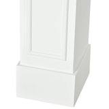 HOMCOM Modern Fireplace Mantel, Surround Mantels for Fireplace with Decorative Pattern Interior Width 29" White HOMCOM