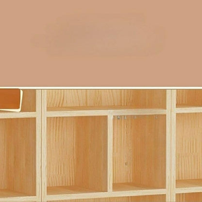 Versatile Modern Natural Wood Bookcase by CraftThink - 47" L x 12" W x 84" H with Closed Back for Stylish Compact Storage - WoodArtSupply