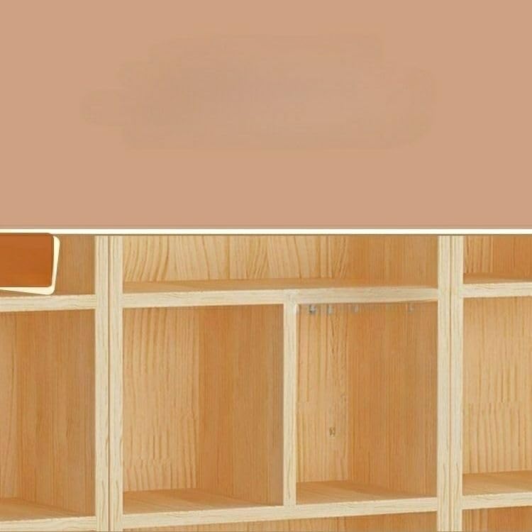 CraftThink Modern Natural Wood Bookcase - Stylish 39" L x 12" W x 84" H Bookshelf for Home Office Storage CraftThink