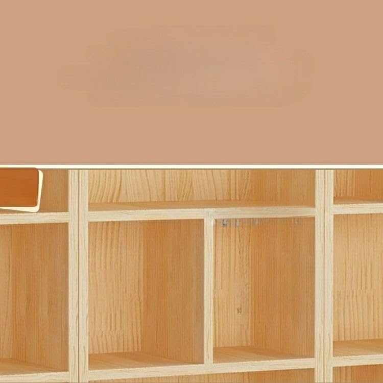 CraftThink Modern Natural Wood Bookcase - Stylish 39" L x 12" W x 84" H Bookshelf for Home Office Storage - WoodArtSupply