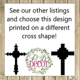 PK Décor Faux Wood Cross - Grave Picture For Cemetery Waterproof - Sympathy Engraved Gift - Cross Memorial Stake - Funeral Yard Sign Custom - Last Minute (Cross Antique Pine) PK Decor