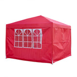 Panana Pop Up Gazebo 10''x10'' Waterproof Outdoor Garden Marquee Awning Party Tent Canopy and Carry Bag 3 X 3m(Red) Panana