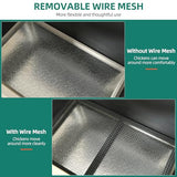 YITAHOME Chicken Coop 11.5ft² Large Wooden Chicken House Chicken Pen Outdoor with 2 Nesting Boxes Poultry Cage Rabbit Hutch Duck Cage with Weatherproof Roof (Grey) YITAHOME