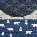 Eddie Bauer - Queen Quilt Set, Reversible Cotton Bedding with Matching Shams, Luxurious Bedding Set (Blue Creek Navy, Queen) Eddie Bauer
