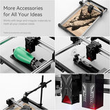 ATOMSTACK Swift 12W Laser Engraver, Swift 12W Laser Cutter, 0.06mm High Accuracy Laser Engraving Machine for Wood and Metal, Dark Acrylic, Glass, Leather ATOMSTACK