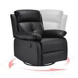 Trygoal Swivel Rocker Recliner, 360 Swivel Small Recliners with 30 Degree, 90-150 Degree Angle, Faux Leather Lift Chair for Home Theater Seating, Adults, Living Room, Bedroom, Black Trygoal