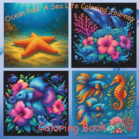 Ocean Pals: A Sea Life Coloring Journey: A Simple and Easy Coloring Book with ocean animals, coral reefs and more... WoodArtSupply