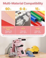 VEVOR Hat Heat Press Machine, with 2pcs Interchangeable Platens, Precise Temperature and Time Control, Hat Press for HTV Iron On and Sublimation Projects, for Caps, Headbands, Cuffs, Face Masks, Pink VEVOR