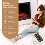 Modern Ember Highmark Traditional 33 Inch Built-in Smart Electric Fireplace Insert | Alexa/WiFi Enabled - Remote Included | Electric Firebox Heater with Multi-Color Flames | 1500W Modern Ember