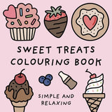 Sweet Treats Colouring Book (Simple and Relaxing Bold Designs for Adults & Children) (Simple and Relaxing Colouring Books) WoodArtSupply