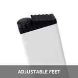 Meluvici Patio Coffee Table, Metal Steel Outdoor Round Table Weather Resistant Anti-Rust Outdoor Table, White Meluvici