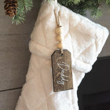 Beaded Wooden Name Tag - Personalized Christmas Stocking Tags APK company