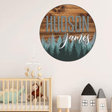 Personalized Wooden Name Sign, Round 3D Nursery Name Sign, Baby Name Sign, Wooden name signs for nursery, Woodland Forest nursery decor, Baby Shower, IZI POD
