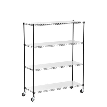 CAPHAUS NSF Commercial Grade Heavy Duty Wire Shelving w/Wheels, Leveling Feet & Liners, Storage Metal Shelf, Garage Shelving Storage, Utility Wire Rack Storage Shelves, w/Liner, 60 x 24 x 76 4-Tier