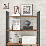 VASAGLE Industrial 6-Tier Bookshelf with Steel Frame - Rustic Brown and Black, Ample Storage for Home or Office VASAGLE