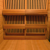 Radiant Saunas BSA1312 3-Person Cedar Corner Infrared Sauna w/ 7 Carbon Heaters Blue Wave
