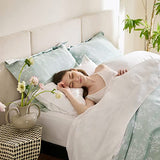 Bedsure Duvet Cover Queen Size - Reversible Green Queen Duvet Cover Set with Zipper Closure, 3 Pieces Floral Patterned Bedding Set with 8 Corner Ties and 2 Pillow Shams Bedsure