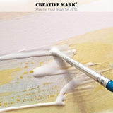 Creative Mark Masking Fluid Paint Brushes (Set of 10) - Watercolor Brushes Contains Synthetic Hair w/Short Wood Handles Creative Mark