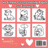 Adorable Animals & Reptiles: A Bold & Easy Coloring Book With Simple & Fun Designs For Both Kids & Adults WoodArtSupply
