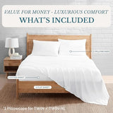 Casa Platino Full Size Sheets, 100% Brushed Microfiber Bedding, 4 Piece Set, Pre-Washed Full, Ultra Soft and Cozy Sheet Set with 15 Inch Deep Pocket – Bed Sheet – White Casa Platino