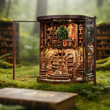 DolphinIsle Book Nook Kit for Adults Booknook DIY Miniature Library Decor Fantasy 3D Puzzle