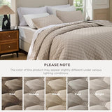 Bedsure Quilts King Size - Lightweight Bedspreads King Size with Classic Honeycomb Quilting, Soft Quilt Bedding Set, Taupe Comforter Set Coverlet for All Seasons with 2 Pillow Shams (106" x 96") Bedsure