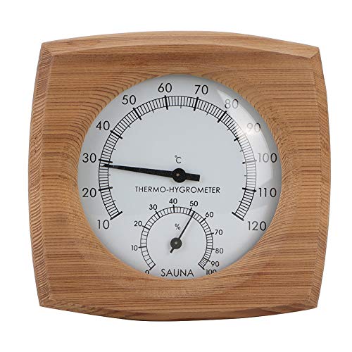 Thermometer Hygrometer Wood Sauna Accessories for Steam Room Cedar Cedar Wood Thermo Hygrometer Sauna Room Indoor Hygrometer Hygrometer Home Sauna Home Hygrometer Indoor Sauna Generic