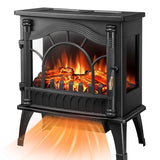 Xbeauty Indoor 23'' Freestanding Electric Fireplace Stove, Fireplace Heater with Adjustable Realistic 3D Flame Effect, Overheating Protection, 1000W/1500W Xbeauty
