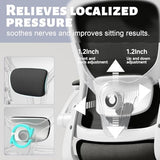 TLLMOON Ergonomic Office Chair with Headrest,Adjustable Back and Lumbar Support, Arm Rest Computer Chair Adults,90-120° Tilt Lock Rolling Swivel,Home Office Task Chair(White-Black) TLLMOON