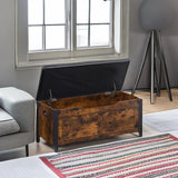 GAOMON Storage Chest, Storage Trunk with Safety Hinge, Wooden Storage Bench with Metal Frame, Shoe Bench, Large Storage Organizer, Modern Style Storage Chest for Bedroom, Entryway, Living Room GAOMON