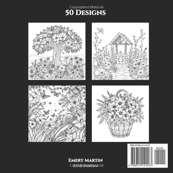 Discover a World of Blossoms & Blooms: An Adult and Teen Coloring Book - Unwind and Relax With Nature WoodArtSupply