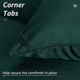 HYLEORY All Season Twin Size Bed Comforter - Cooling Goose Down Alternative Quilted Duvet Insert with Corner Tabs - Winter Warm - Machine Washable - Emerald Green HYLEORY